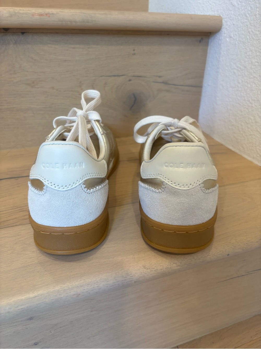 NWOT Cole Haan gold gym tennis shoes - Picture 2 of 4